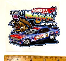Hot Wheels Tom THE MONGOOSE McEwen 1971 TOONED Duster Semi Gloss Decal Sticker