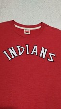 Homage T-shirt Men's Medium Red Indians Logo Made In USA #687