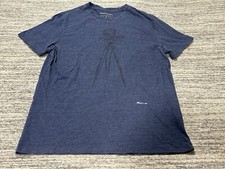 Banana Republic Shirt Mens Medium Blue Eco Premium Crewneck Short Sleeve Tee