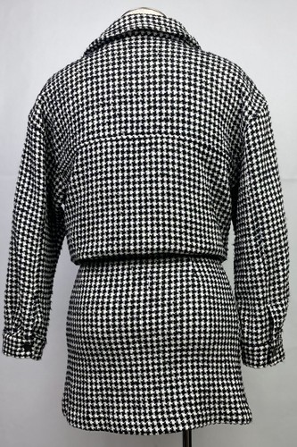 Zara Girls Matching Set Size 11-12 Black White Tweed Shirt Jacket & Mini Skirt - Picture 3 of 20