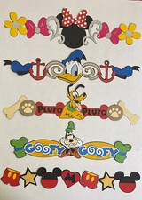 Disney Mickey Minnie Donald Pluto Goofy Premade paper piecing borders