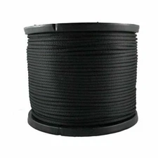 1/4 inch Black Dacron Polyester Rope - 500 Foot Spool |  Assorted Sizes 