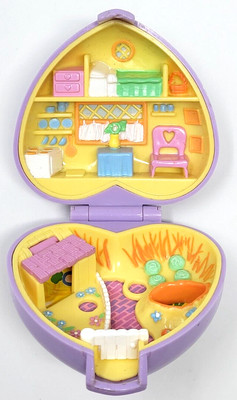 Polly Pocket Bluebird Vintage 1993 Pretty Bunnies Pet Parade Small Compact!