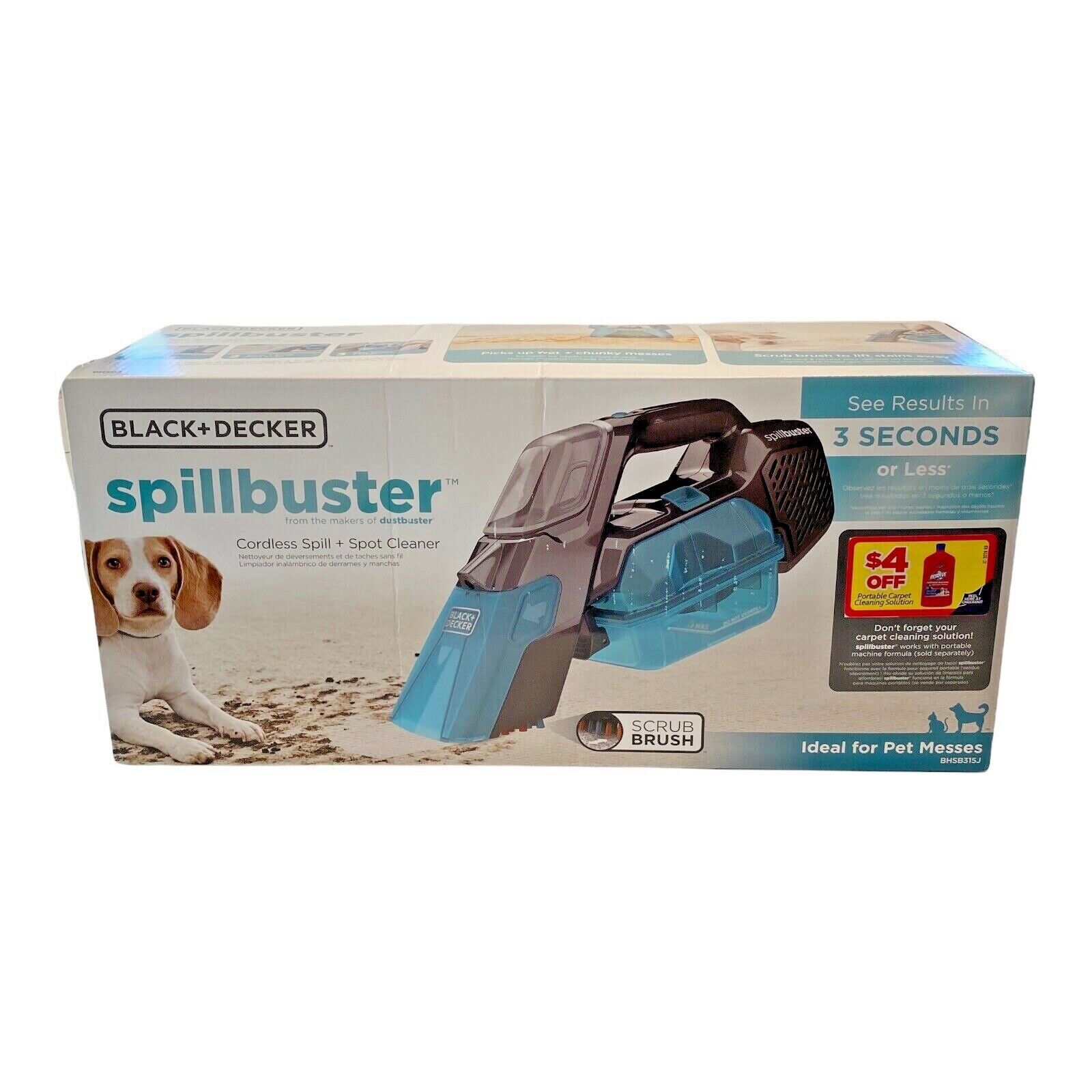 BLACK+DECKER Spillbuster Cordless Spill + Spot 1-Speed Carpet Cleaner &  Dustbuster 10.8-Volt Cordless Handheld Vacuum