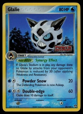 Glalie - 30/108 - Pokemon Card Ex Power Keepers Reverse Holo Uncommon - LP - Photo 1/2