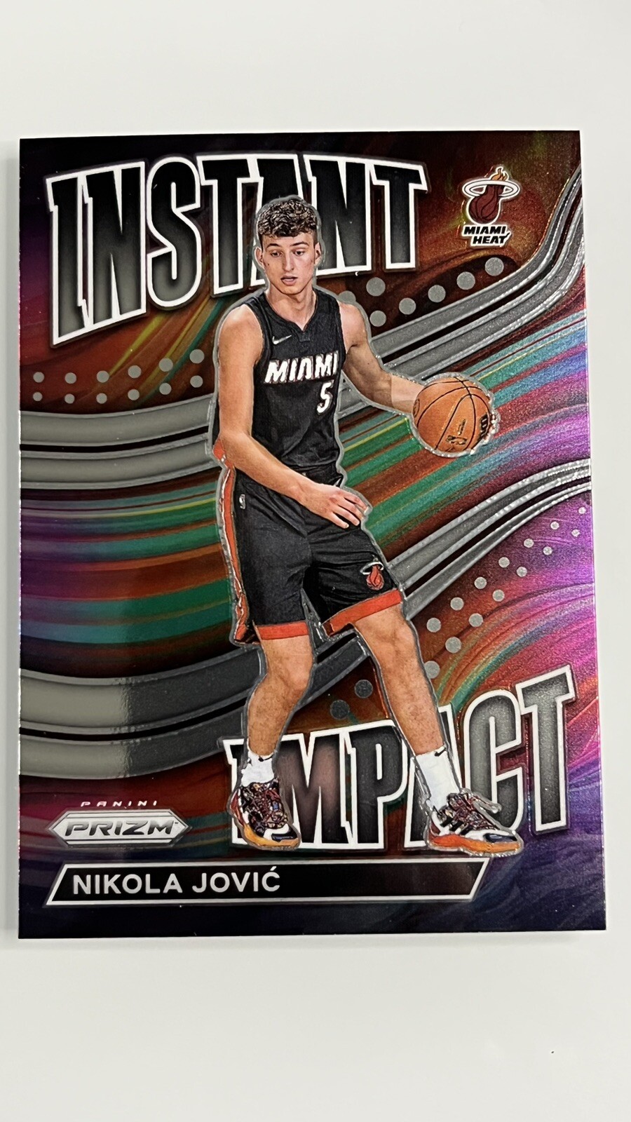 Nikola Jovic 2022-23 Panini Prizm Instant Impact Green Prizm Rookie Insert #7 RC