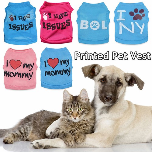Sommerkleidung Für Kleine Hunde Katzen Welpen T-Shirt Kostüm Sportweste C8 - Bild 10 von 91