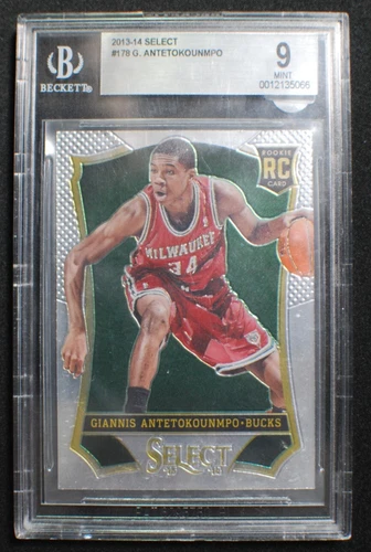 🌟 GIANNIS ANTETOKOUNMPO 2013-14 Panini Select Rookie RC #178 - MINT BGS 9