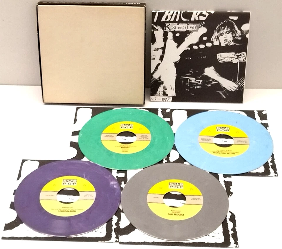 VA- Hype 4 x 7” EP Box 1996 US ORIG Sub Pop Nirvana Soundgarden Mudhoney LP - Image 2 of 4