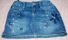 Gap Kids Blue embroidered Jean Skirt 5 regular