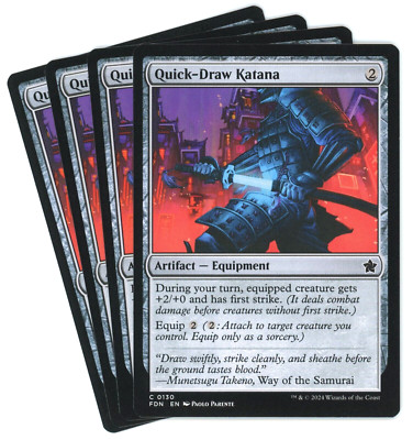x4 Quick-Draw Katana - 0130 - Foundations - Magic the Gathering (MTG)