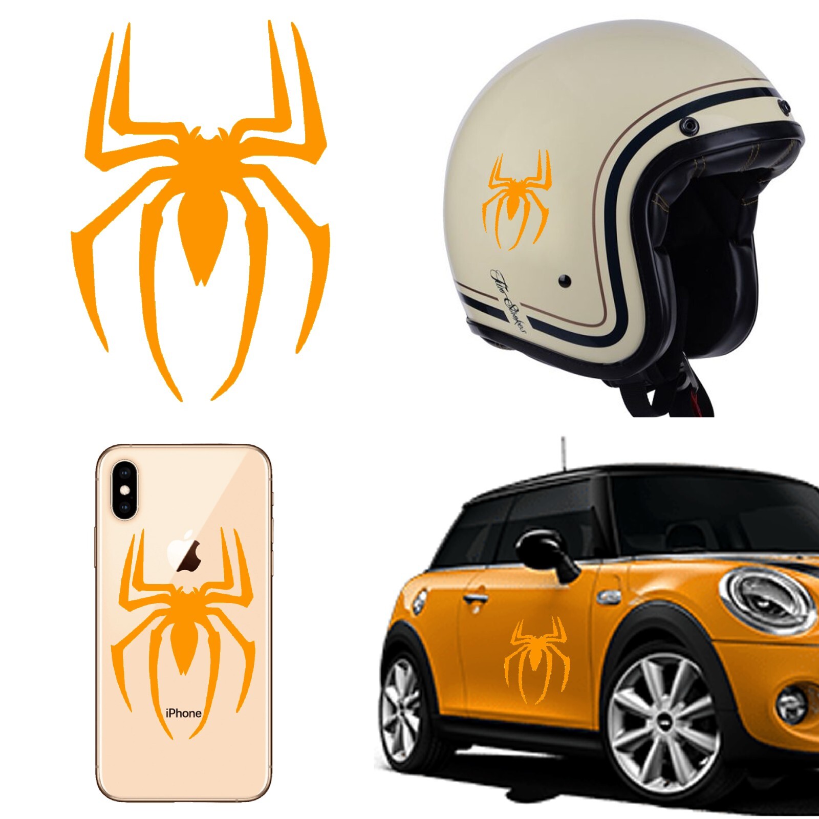 Araña v3, pegatina de vinilo de corte