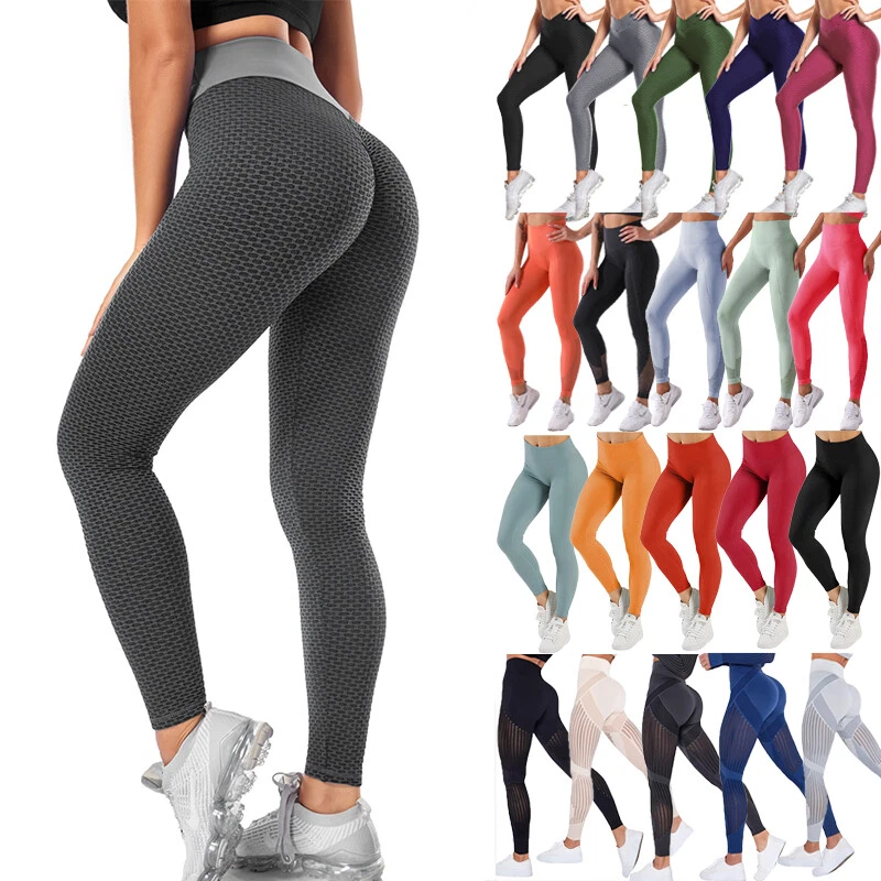 Women Anti Cellulite High Waisted Workout Leggings,Mesh Seamless