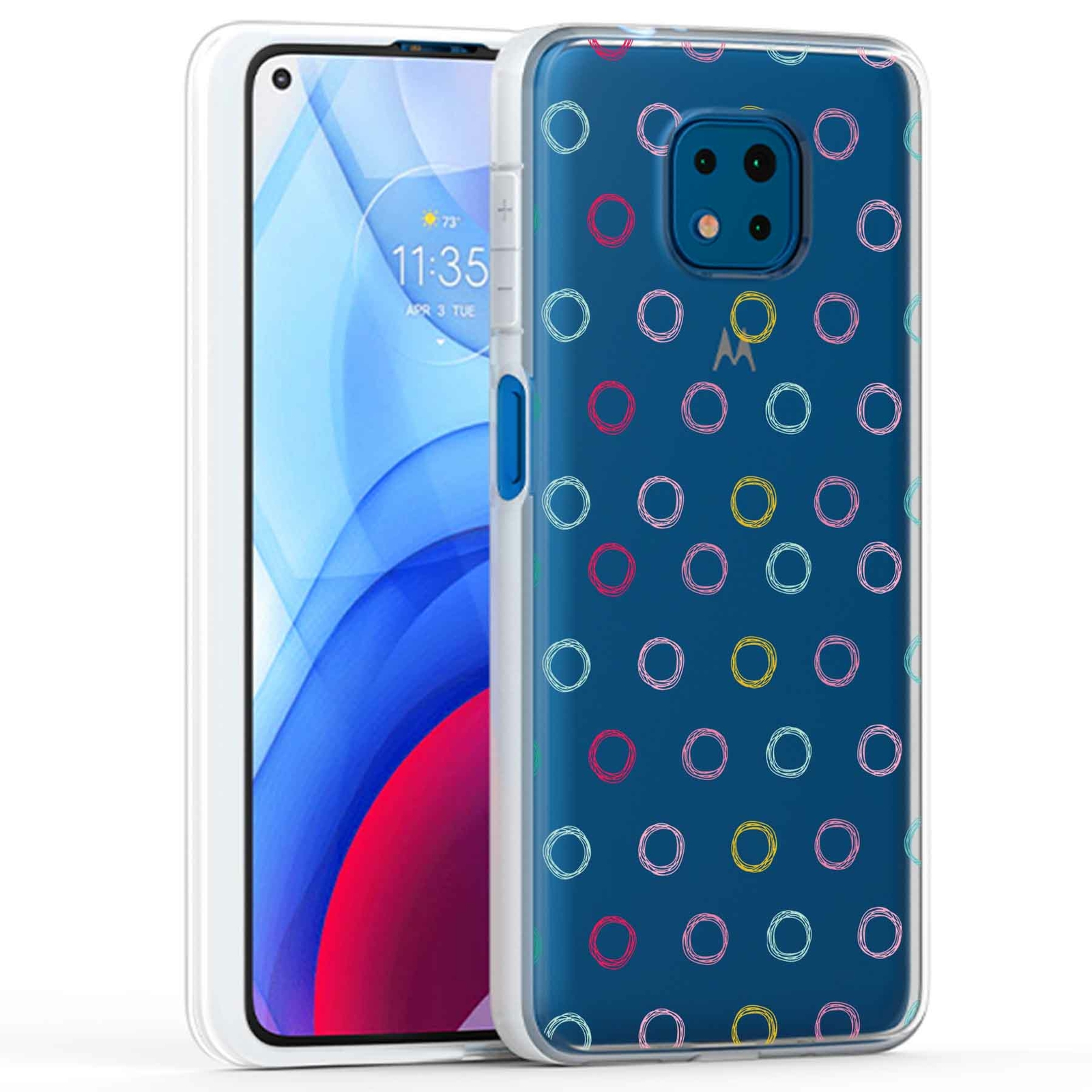 Phone Case Cover for Motorola Moto G Power 2021,Polka Dot 18 Print, USA