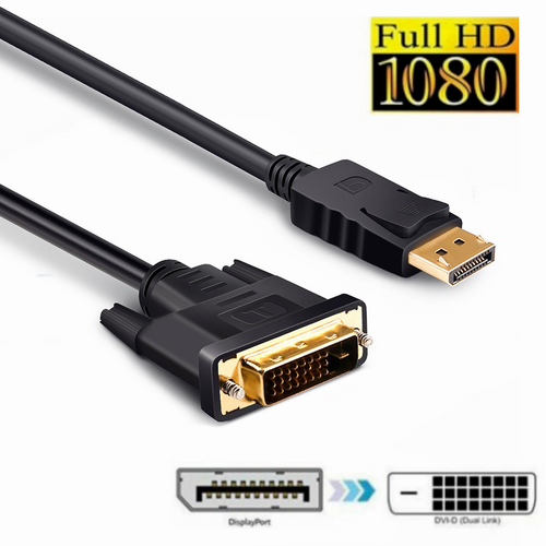 DisplayPort to DVI Cable - 1080p @60Hz Male to Male Passive DP to DVI - 第 1/8 張圖片