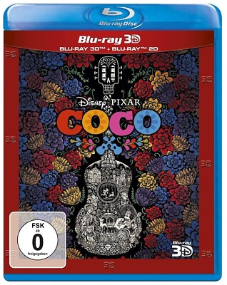 COCO (2017) 3D + 2D Blu-Ray NEW (German Package has English Audio)