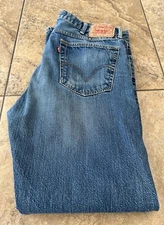 Levis 505 38 x 32 Mens Jeans Blue Denim - Regular Classic Straight Leg Fit 38X31
