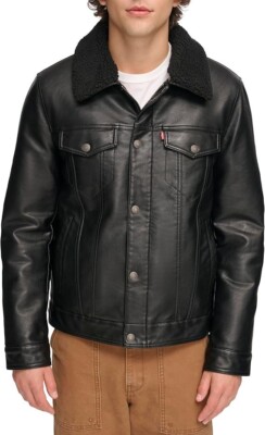 Levi's Men's Faux Leather Classic Trucker Jacket | eBay