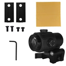 G43 3X Micro Magnifier Scope Sight with Switch Shift To Side QD Flip Up Mount