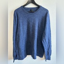 J. Crew 100 Cotton Crew Neck Pullover Sweater Size L Navy