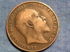 1908 Edward VII British Halfpenny 1/2p