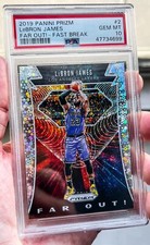 2019-20 Panini Prizm Lebron James Far Out! Fast Break Silver Prizm PSA 10 #2💎