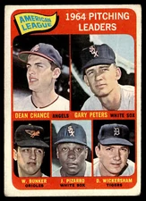 1965 Topps Dean Chance.Gary Peters Wally Bunker,Juan Pizarro,Dave Wickersham #9
