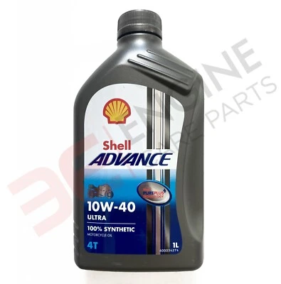 Shell Advance Ultra 4T 10W-40 Aceite De Moto Totalmente Sintético 1 Litro 1L - Imagen 1 de 4