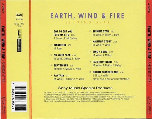 Shining Star by Earth, Wind & Fire CD May-1997 American Recordings - Picture 3 of 3