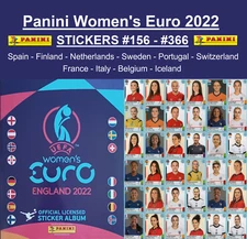 Panini Women's Euro England 2022 STICKERS #156 - #366