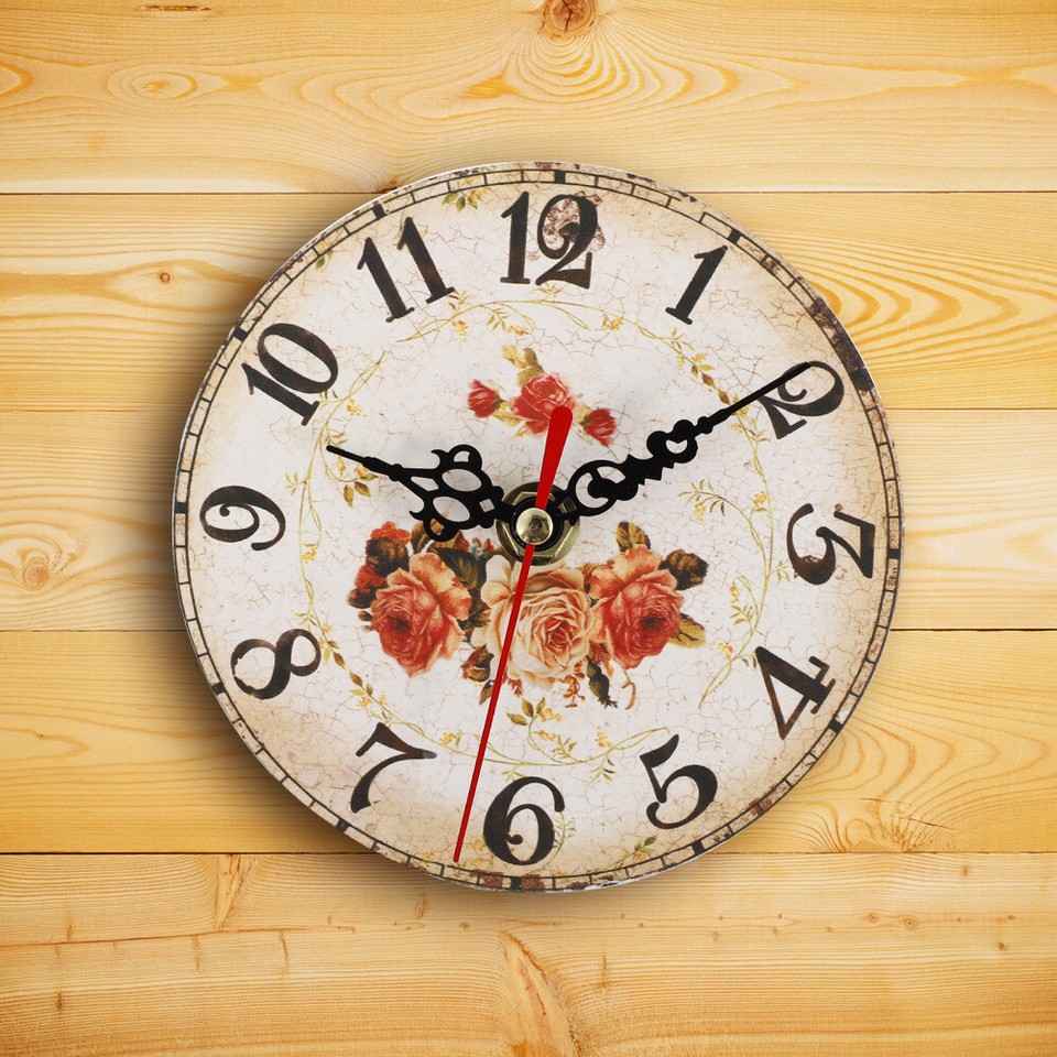 Country Wall Clocks Non Ticking Wall Clock Rustic Wall Decor Wood