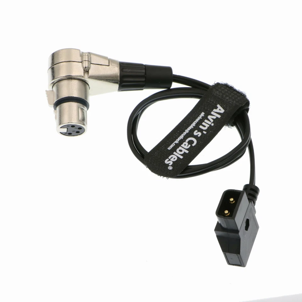 Right Angle XLR 4 Pin Female to DTap Power Cable for Sony F5 F55 Blackmagic 60cm - Image 3 of 4