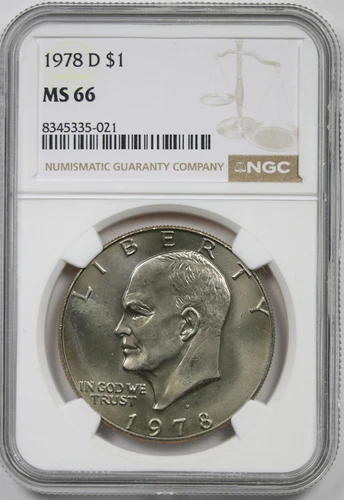 1978-D $1 NGC MS 66 Eisenhower IKE Dollar