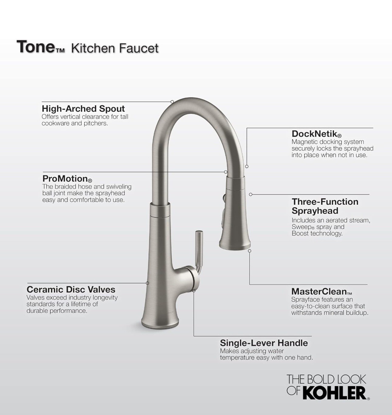 Kohler K237642MB SingleHole Kitchen Faucet Gold 885612889003 eBay