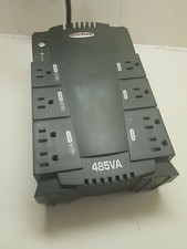 CYBERPOWER 485VA BATTERY BACKUP POWER SURGE PROTECTOR HAS BATTERY USED