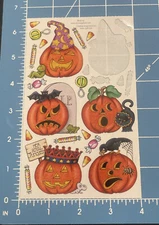 Creative Imaginations Mary Englebreit Stickers Halloween Pumpkin Cat Candy