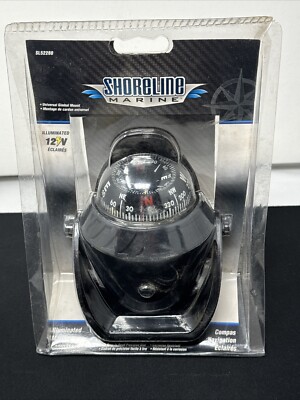 NEW Shoreline Illuminated Marine Compass SL52280 Universal Gimbal Mount 12V READ