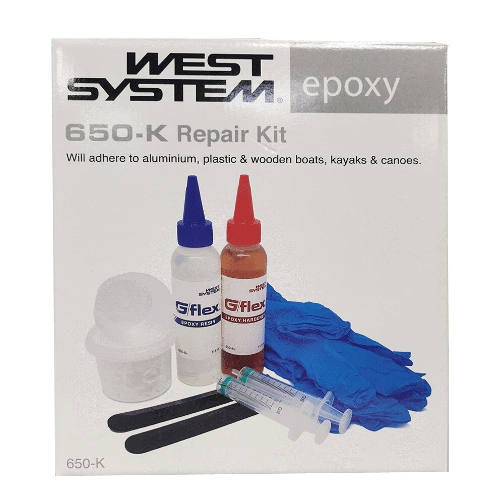 West System G Flex 650-K Thickened Epoxy Adhesive Repair Kit Aluminium Plastic