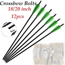 Crossbow Bolts 16/18/20/22"inch Aluminum Arrow 125grain Broadhead Hunting 6/12Pk