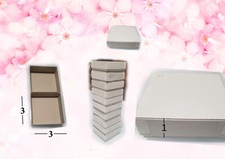 Small White Gift Boxes Jewelry Cardboard Box 3" x 3" x 1" Box