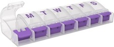 EZY DOSE Weekly 7-Day Pill Case, Medicine Planner, Vitamin Organizer Box, Medi