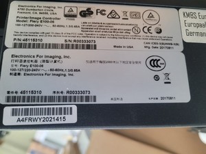 Konica Minolta Fiery E100-06 printer Controller with cable and card
