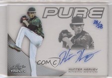 2013 Leaf Trinity Pure Auto Silver 38/58 Hunter Harvey #P-HH1 Auto 1b3