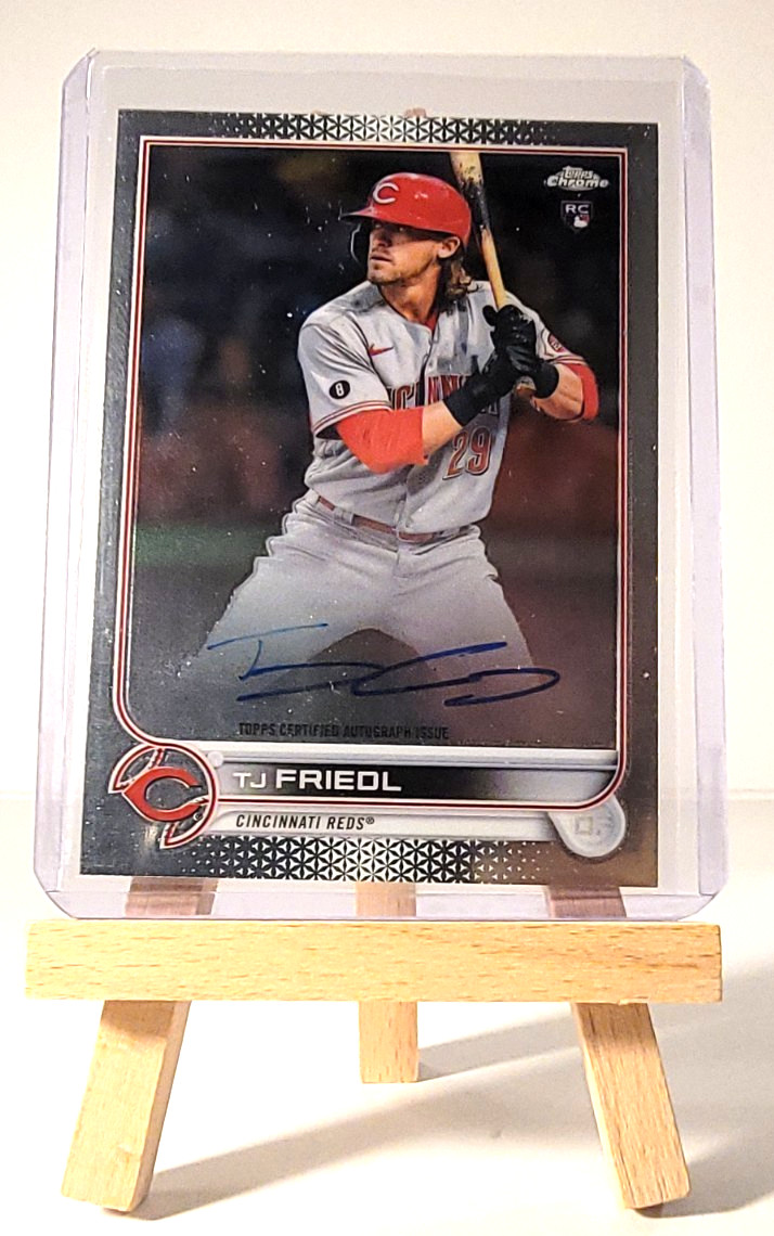 TJ Friedl Rookie 2022 Topps Chrome Auto RC Rookie #RA-TF Reds