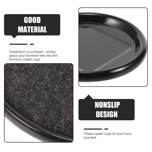 8 Pcs Furniture Protector Round Caster Cups Feet Protectors Pads Flooring for - Picture 3 of 12