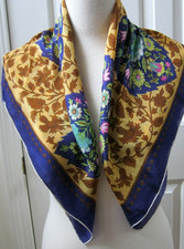 30. Vintage The Specialty House 100 Silk Multicolored Floral scarf 30" x 30"
