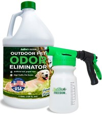 Outdoor Pet Odor Eliminator - Gallon Enzyme Cleaner with Spray Gun for Yard Tu