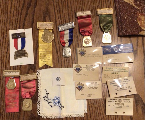 Knights Of Columbus Big Lot Memorabilia 1921 & 1954 Photos,metals, Banquet