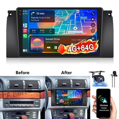 Für BMW E53 E53 X5 E39 Android 15 Nav GPS WIFI Apple CarPlay Autoradio 4+64G KAM