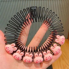 Kids Colorful Hair Comb Headband Clips Bunny Star Heart Girls 3PCS